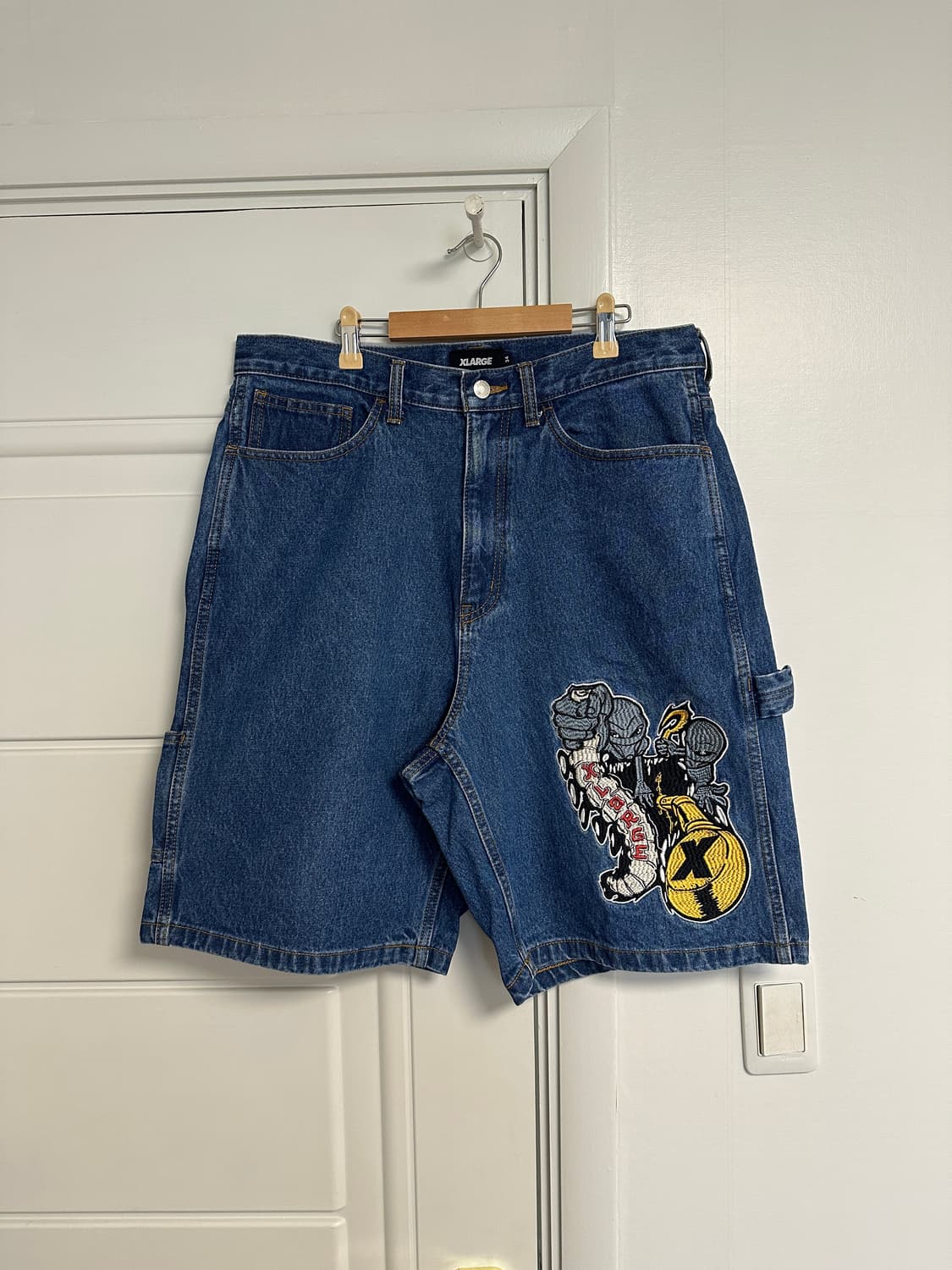 엑스라지 에일리언 카펜터 데님 쇼츠 자수 반바지 버뮤다팬츠 XLARGE 상품이미지1