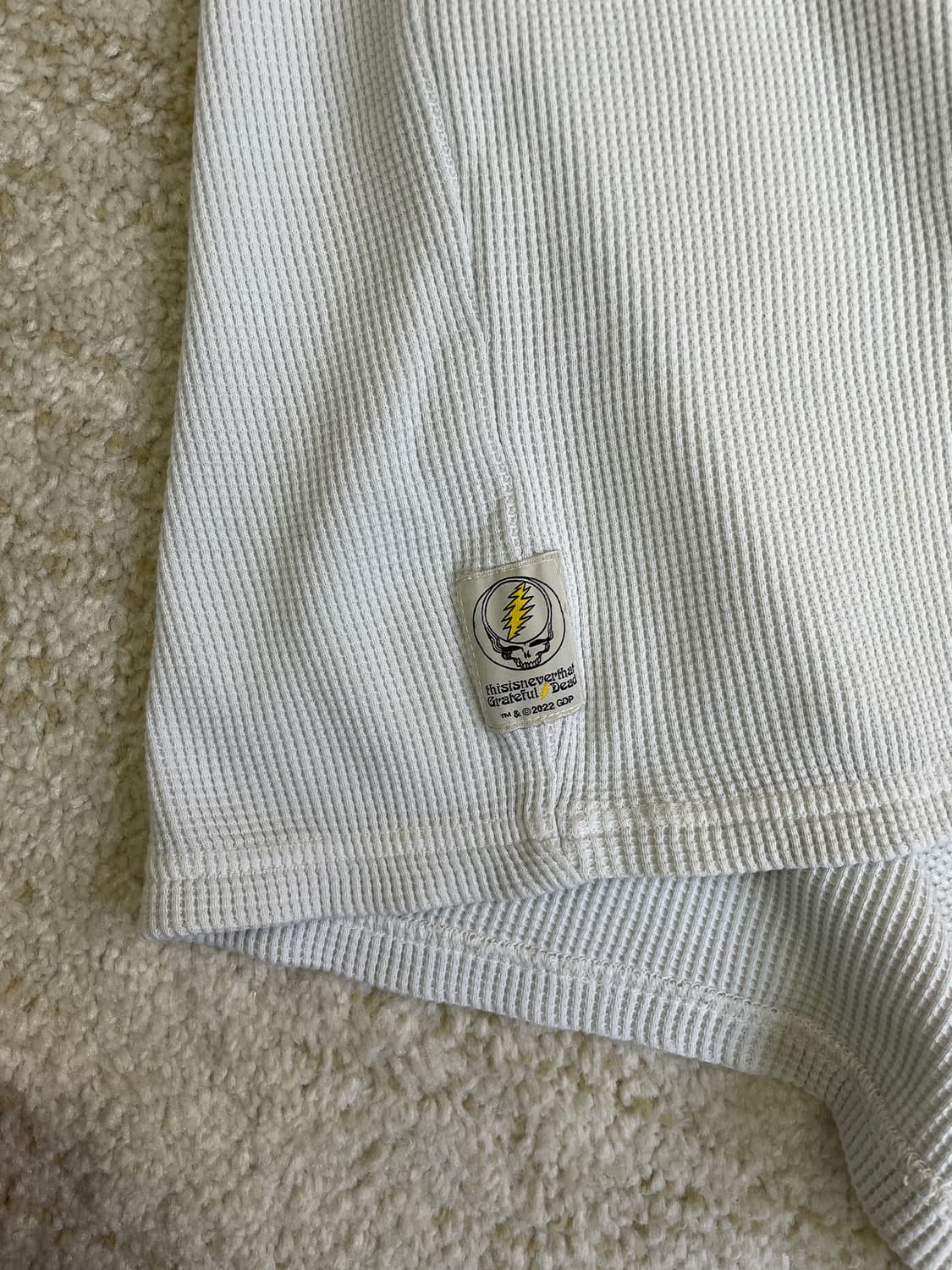 [L] 디스이즈네버댓 x 그레이트풀데드 와플 롱 슬리브 화이트 상품이미지4