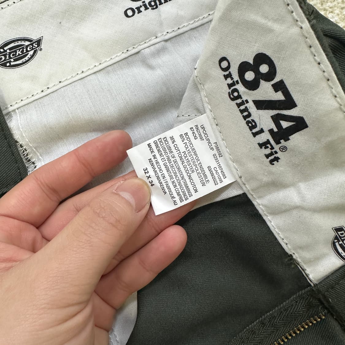 32X34 디키즈 오리지널 874 팬츠 0316D 상품이미지4