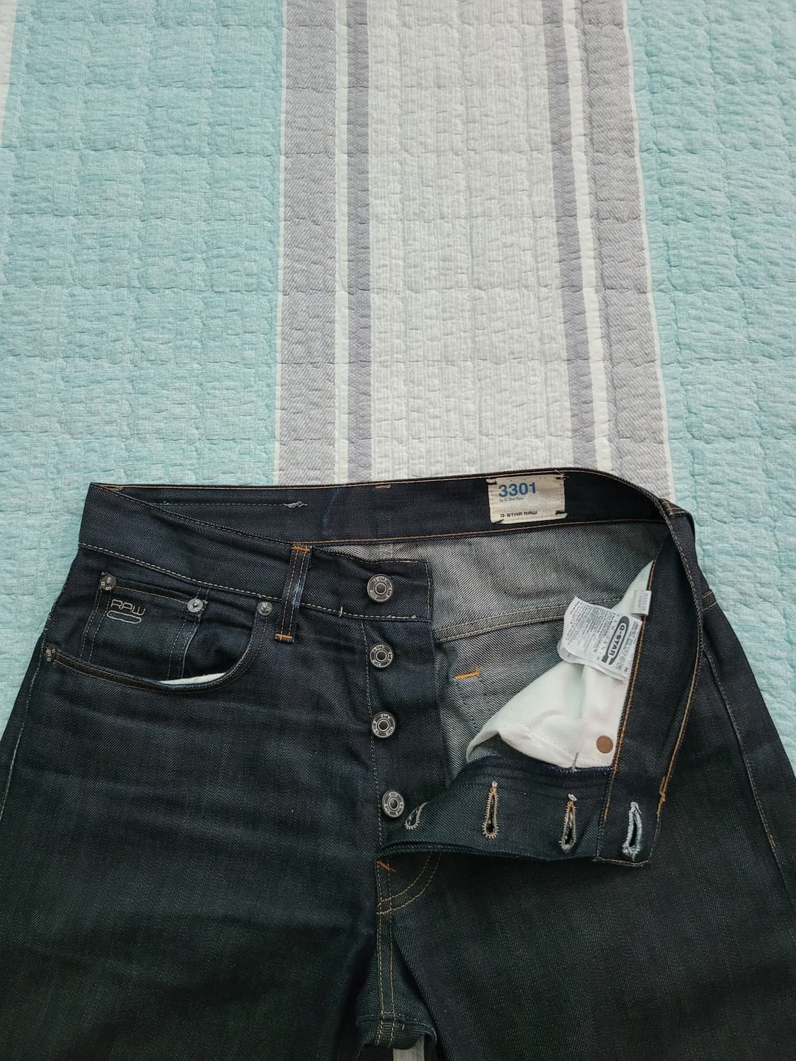 지스타로우 Gstarraw. 3301 스트레이트 반코팅진. 30사이즈 상품이미지2