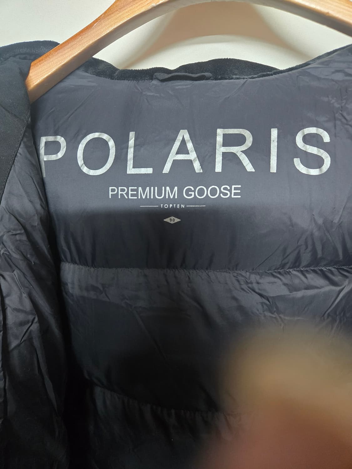탑텐 폴라리스 프리미엄 구스 롱패딩 블랙 여 90 상품이미지9