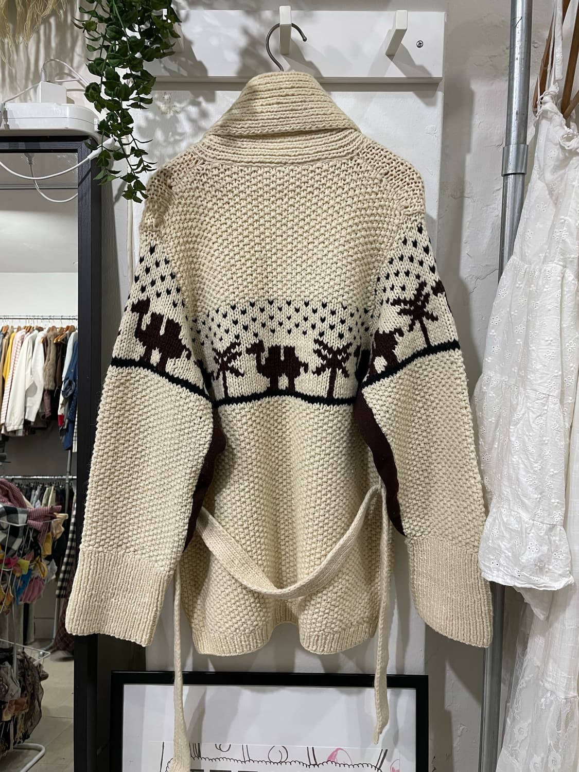 오버핏 노르딕 숄카라 니트 집업 상품이미지10