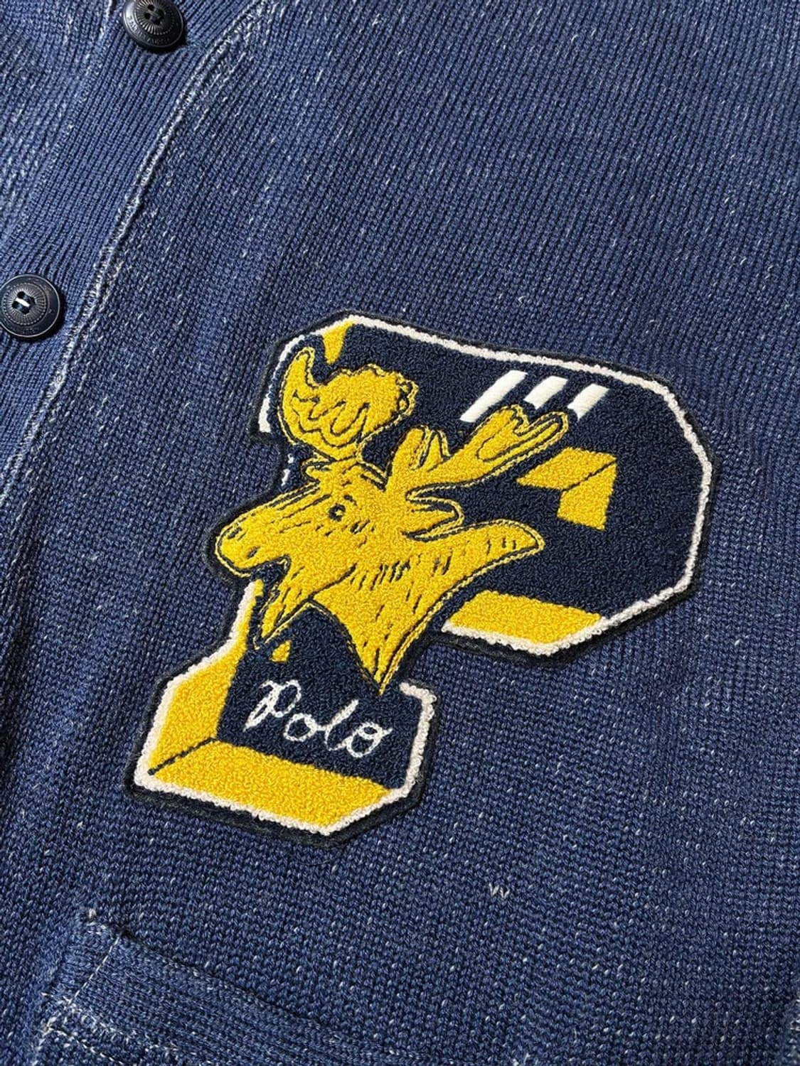 폴로 랄프로렌 00's 피그먼트 레터맨 니트 가디건 PN6371 상품이미지4