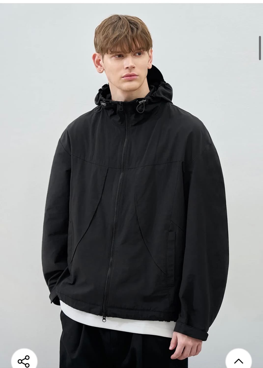 (새상품)(XL) 드로우핏 디비젼 후드 윈드브레이커 [BLACK] 판매 상품이미지6