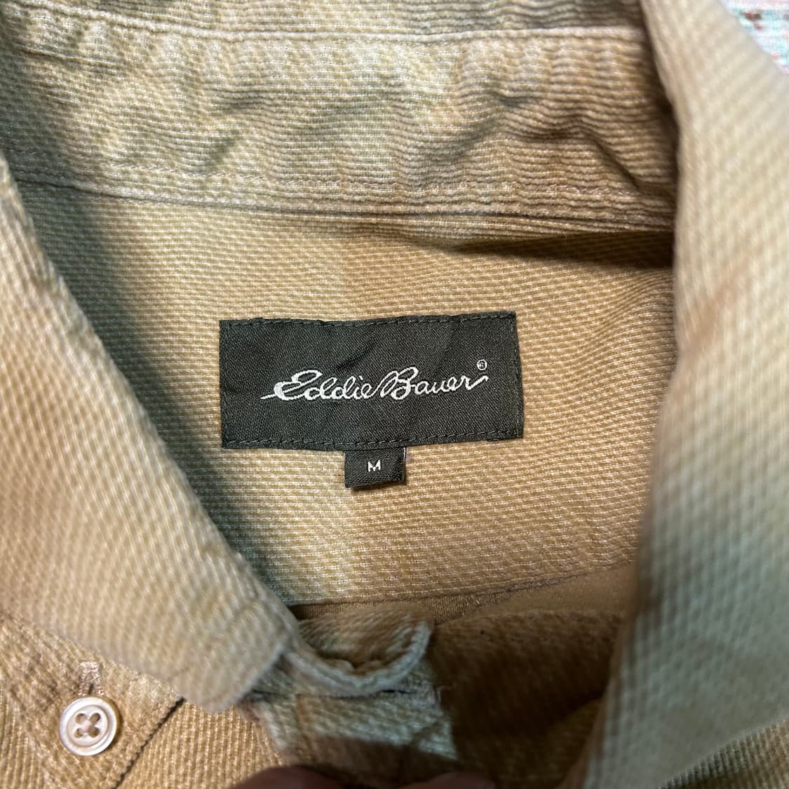 [M] 00s 에디바우어 베이지 포켓 코튼 셔츠 상품이미지3