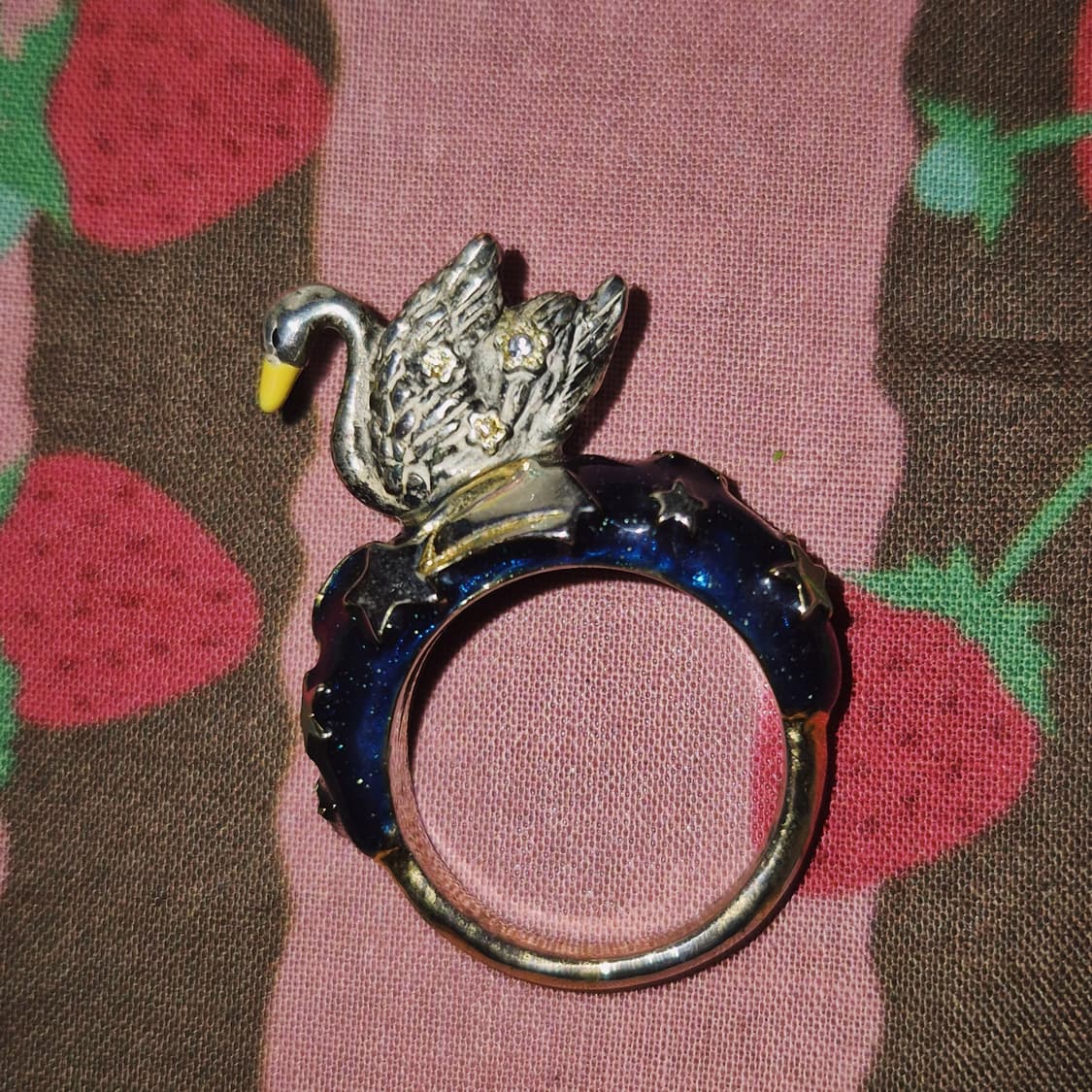 일본 가글 핸드메이드 밤하늘 백조 반지 상품이미지8