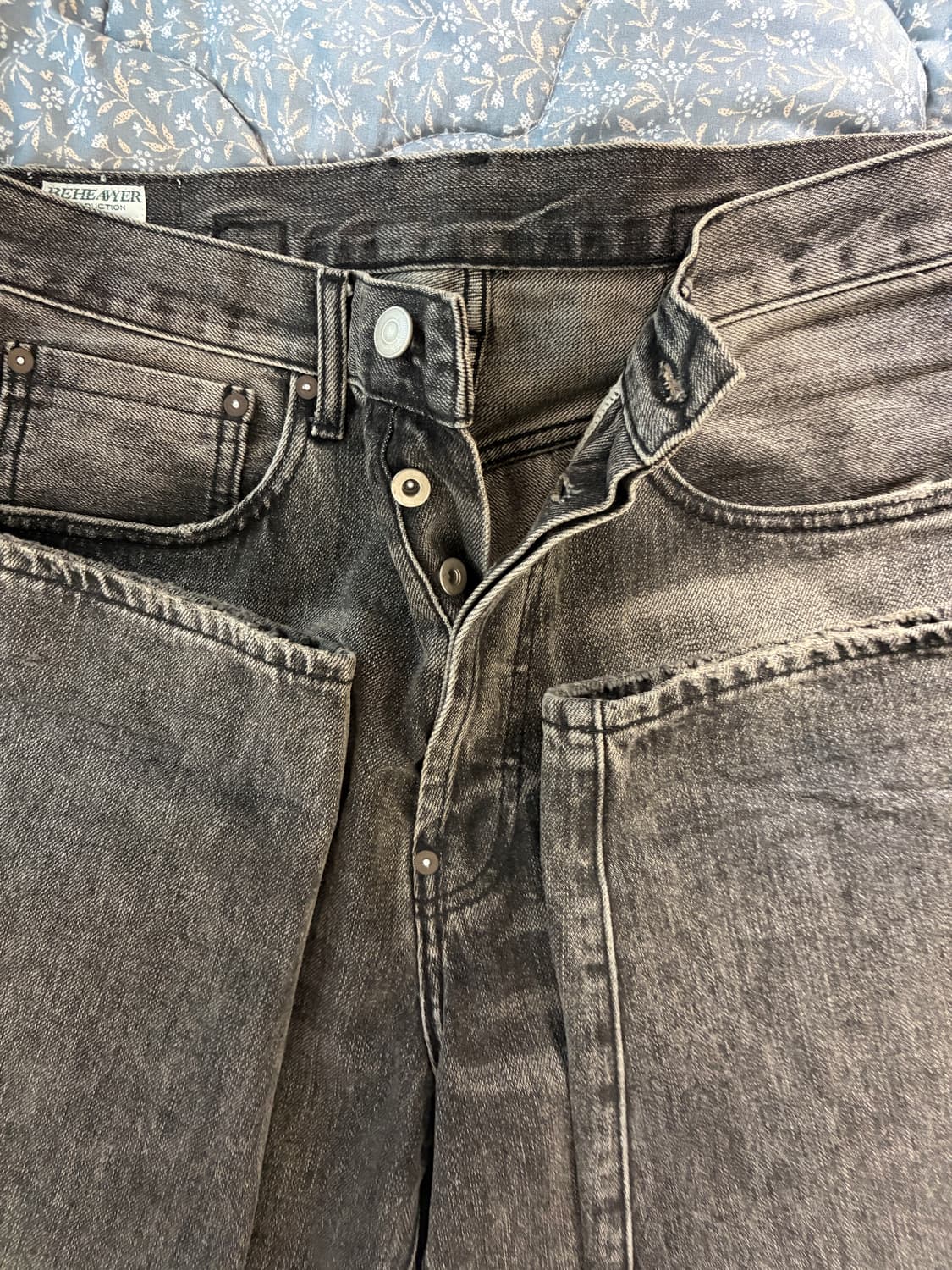 523L SELVEDGE DENIM PANTS washed black 2 상품이미지3