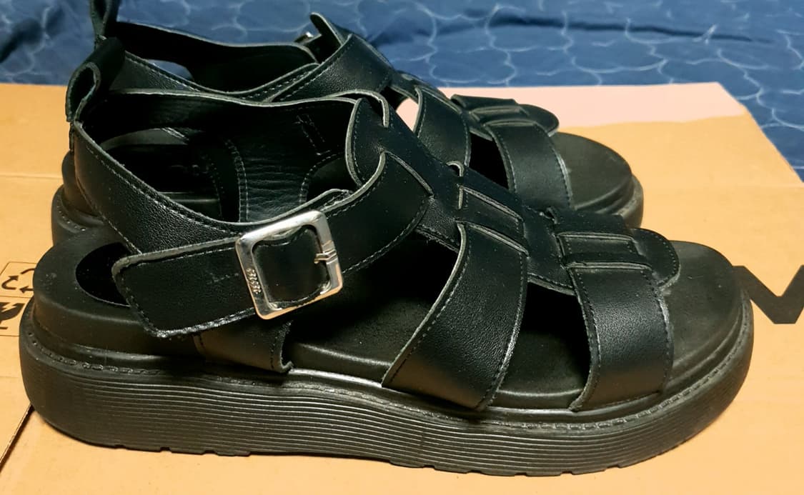 마크모크 26ss 테라 글레디에이터 피셔맨 샌들 블랙(260) 5cm 상품이미지4