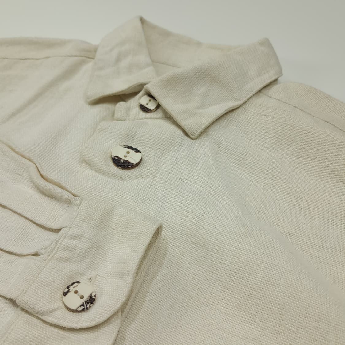 CL694 M 글로리에떼 90s 독일 트라흐텐 바바리안 알펜 린넨 셔츠 상품이미지3