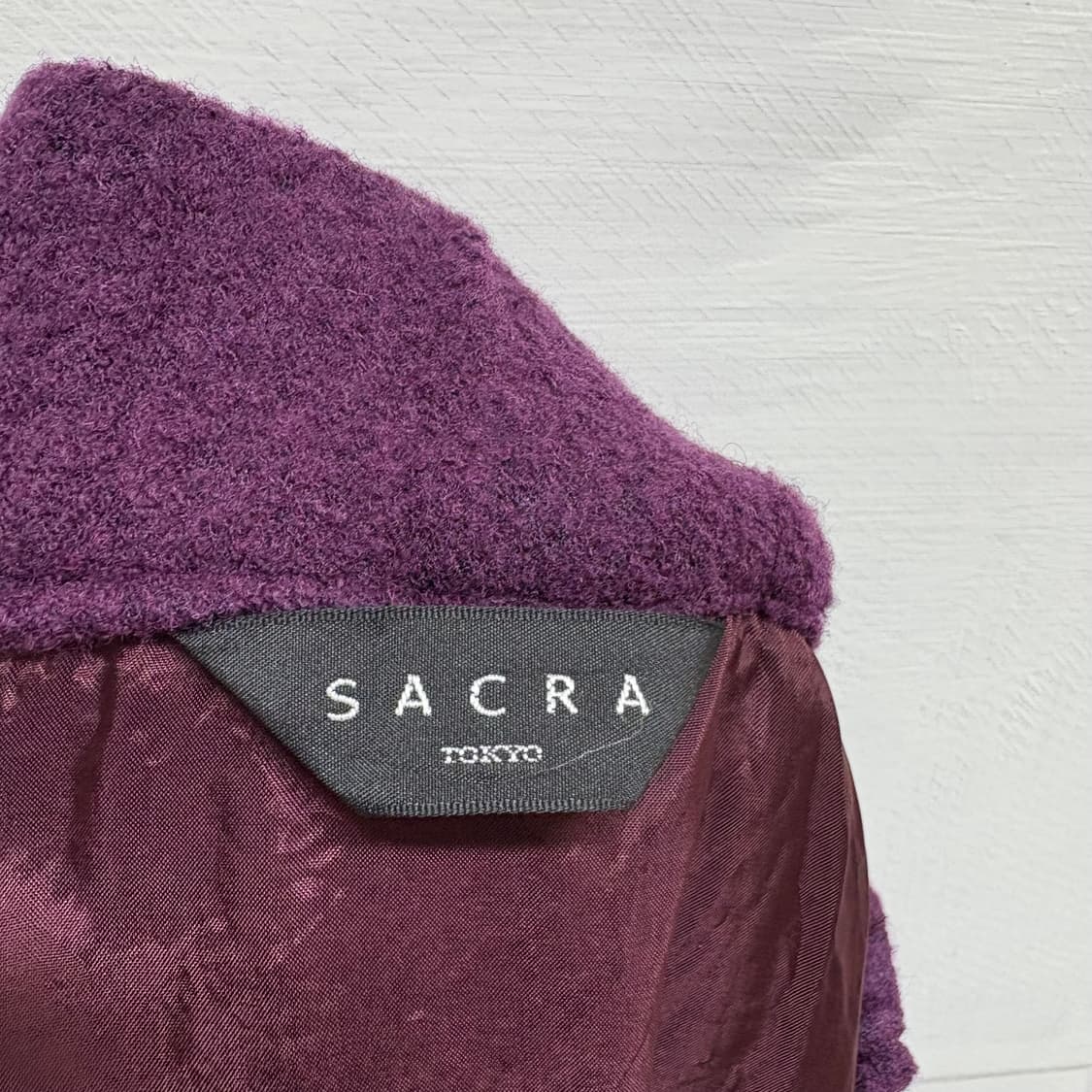SACRA 울 혼방 퍼플 플레어 밴딩 스커트  (JPN) 상품이미지4