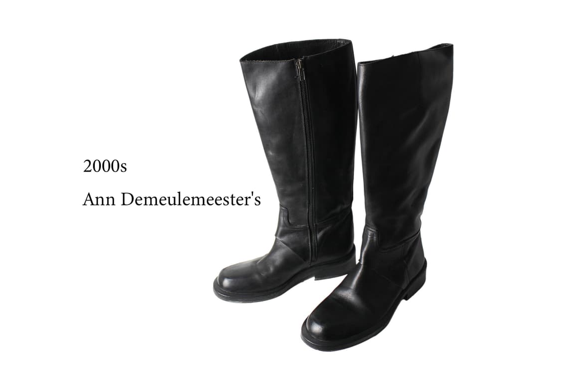 2000s Ann Demeulemeester 앤드뮐미스터  레더 롱부츠 상품이미지1