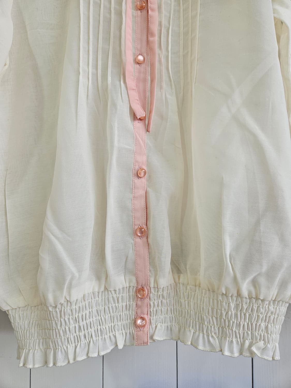 핑크 카라 러블리 블라우스 7부 상품이미지5