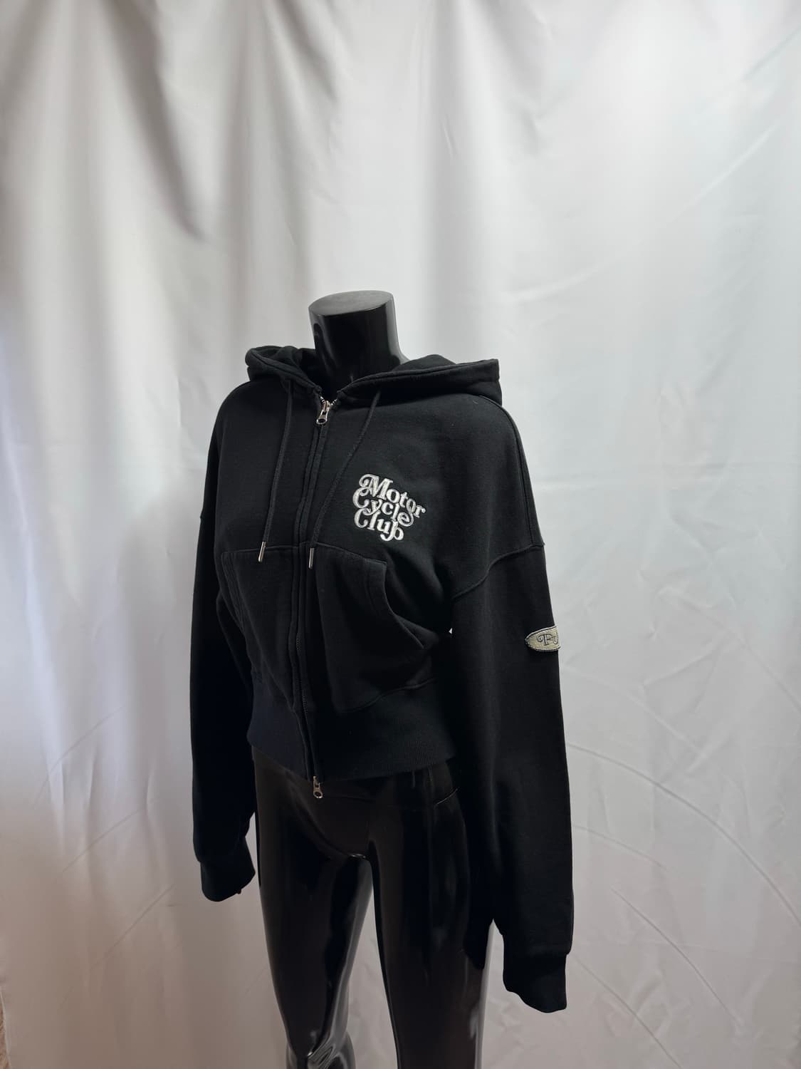 le2 / 모터사이클 크롭 후드 집업  상품이미지1