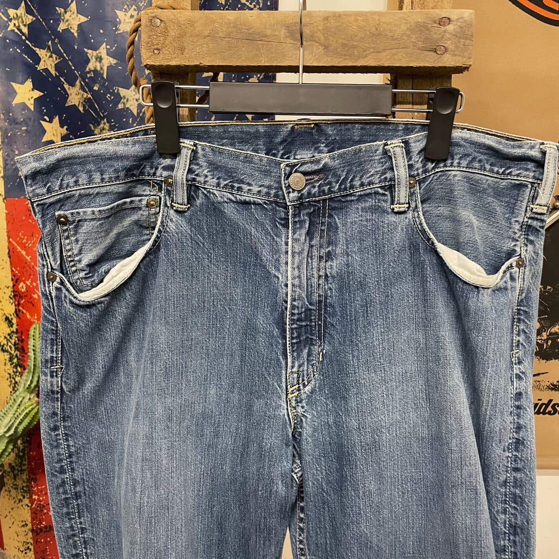80s 폴로 랄프로렌 빈티지 USA 중청 데님 팬츠 상품이미지3