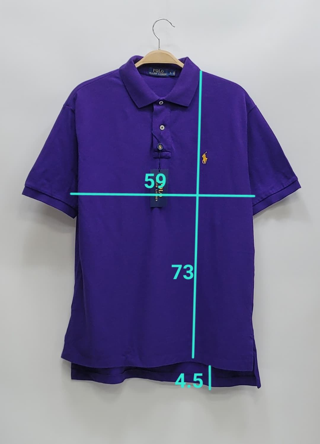 (새상품) POLO 폴로 랄프로렌 옐로우 포니 카라 티셔츠  / 남 L  상품이미지9