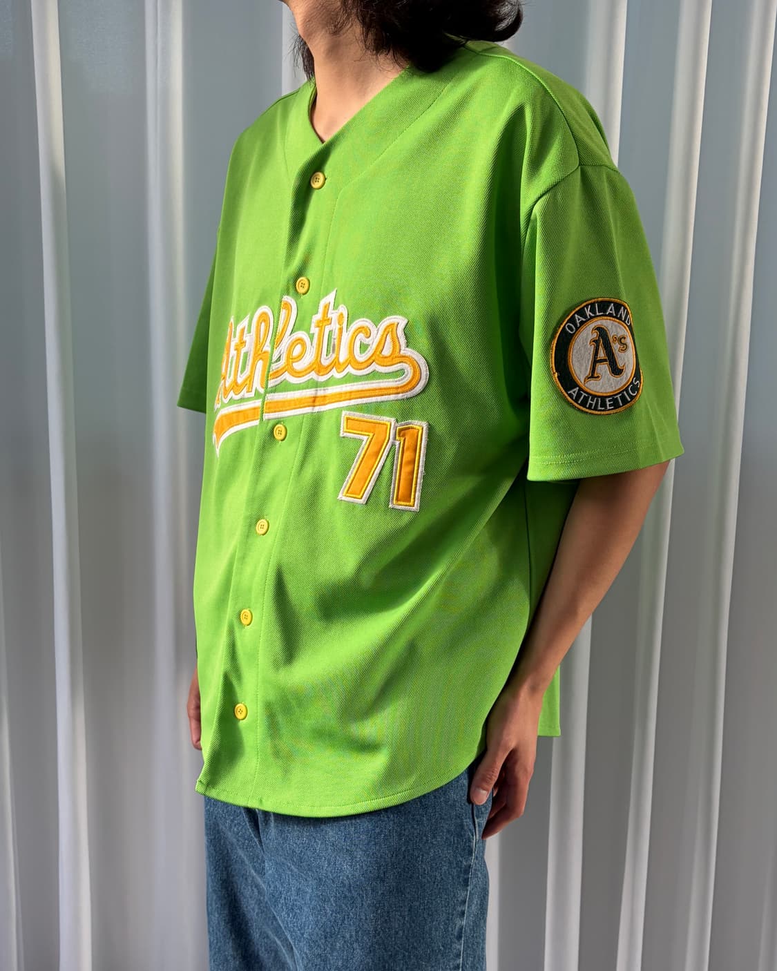 [XL]MLB 올드 오클랜드 애슬레틱스 베이스볼 져지 유니폼 상품이미지3