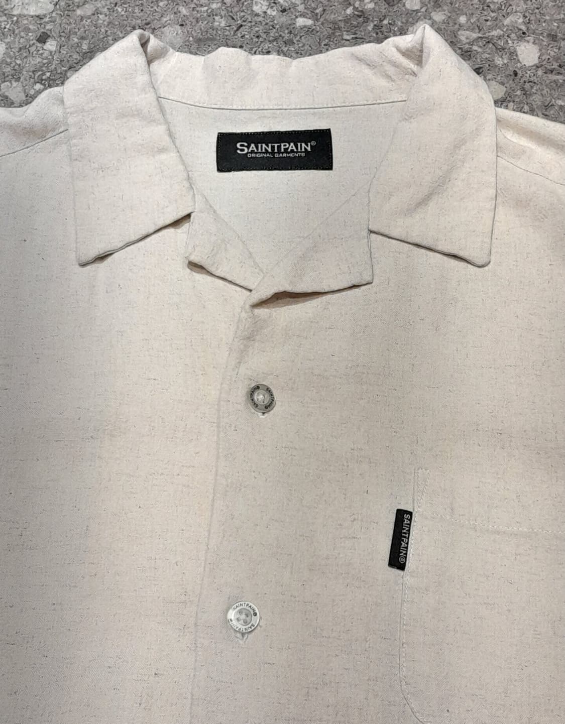 💥세인트페인 린넨 레이온 오픈카라 셔츠 (아이보리)  상품이미지6