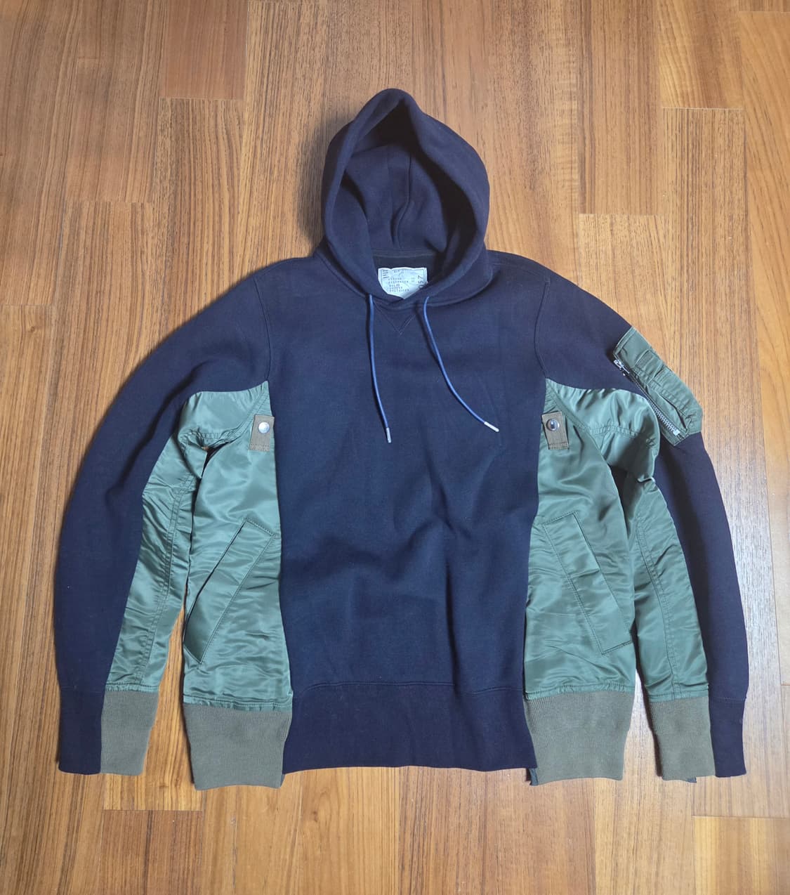 사카이 ma-1 믹스 네이비 후디 상품이미지1