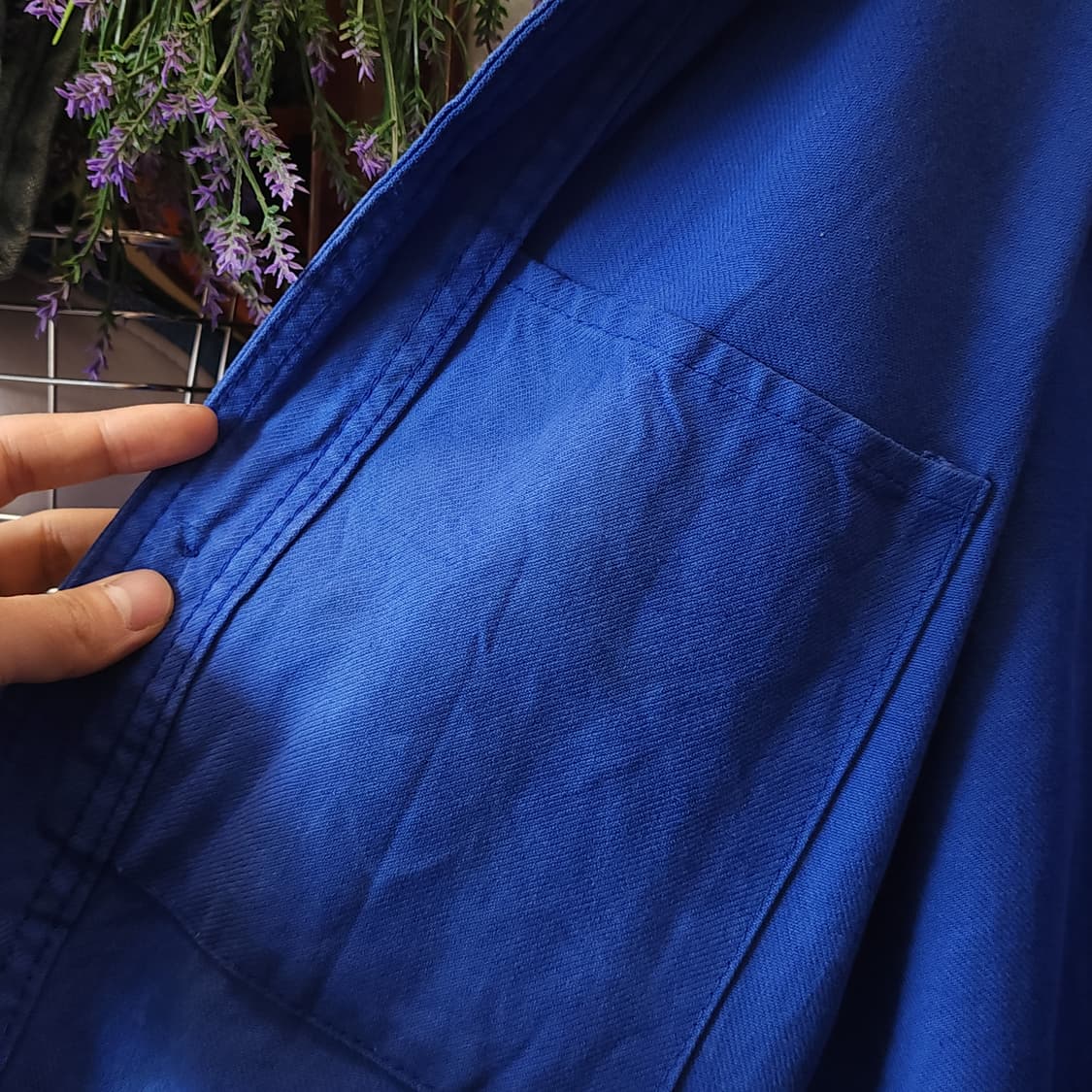 80s 프렌치 워크자켓 프렌치자켓 블루 빅사이즈 워크자켓 58 상품이미지7