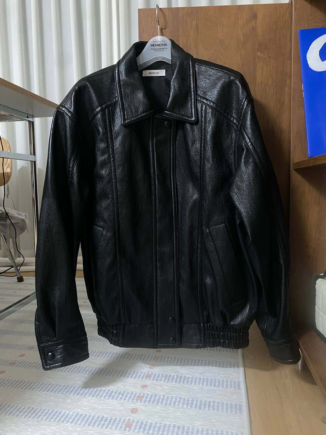 모노하 Faux leather jumper jacket 상품이미지9