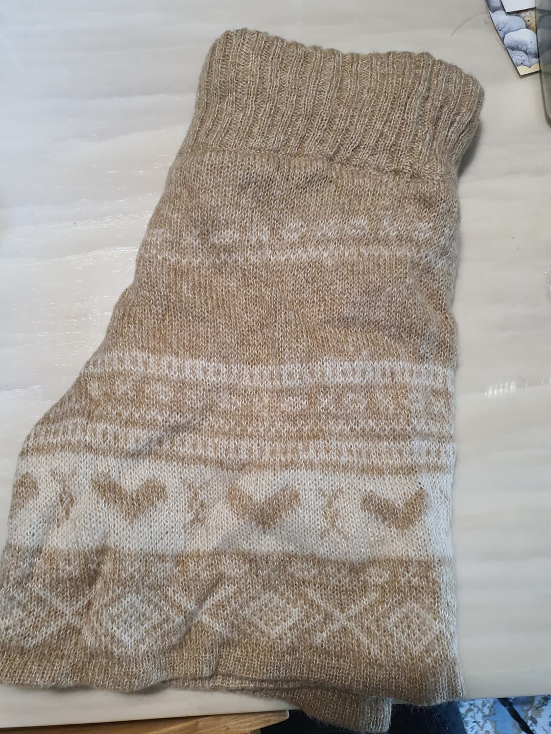 [모리걸] 니트 반바지 아이보리 패턴 숏팬츠 상품이미지2