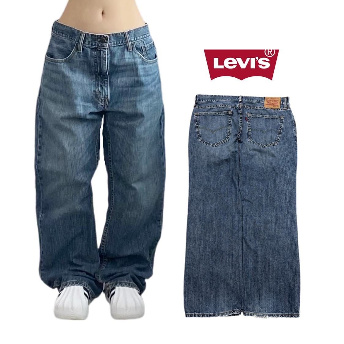 리바이스 559 새깅 워싱 스케이터 와이드 데님팬츠 상품이미지1