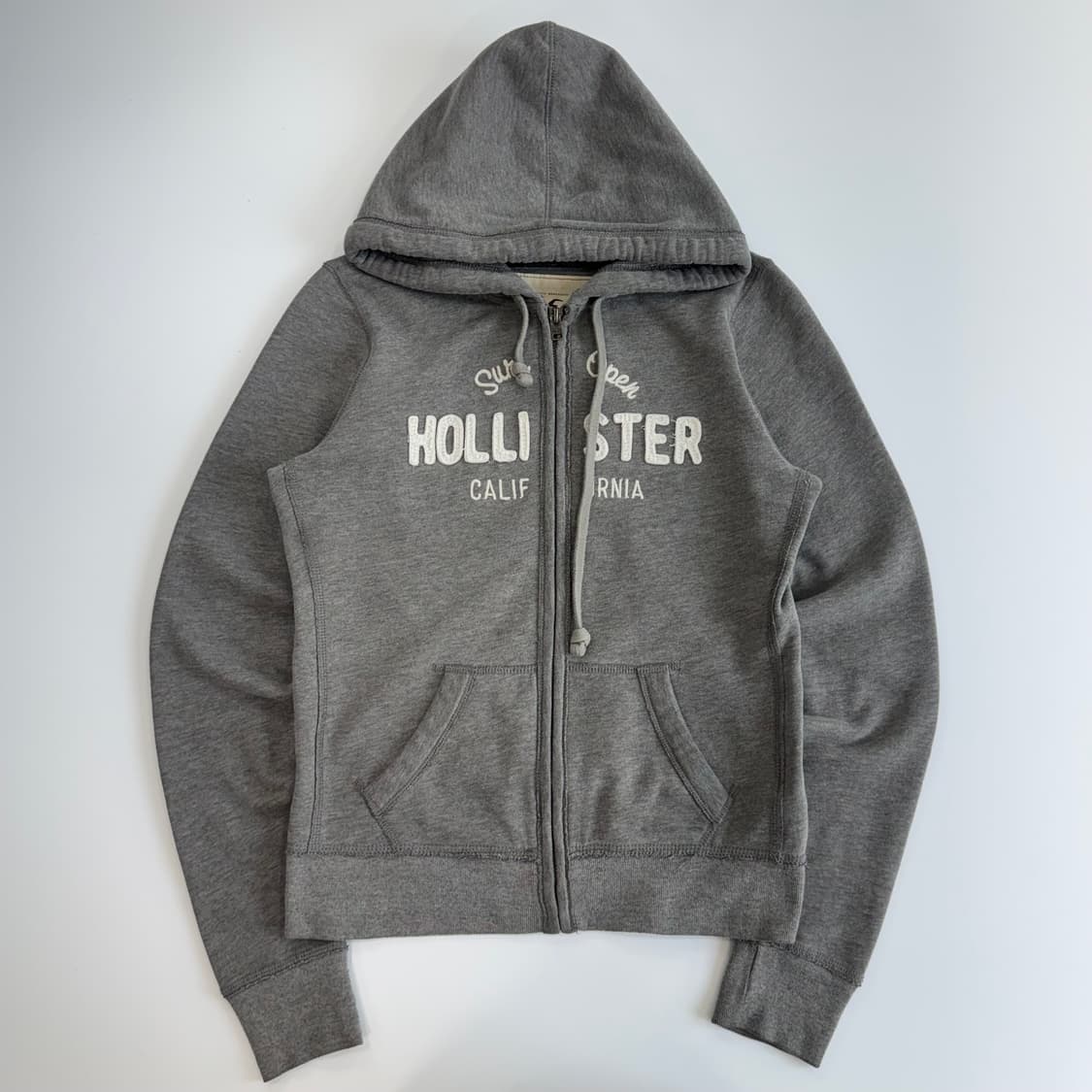 Hollister 홀리스터 스펠아웃로고 그레이 후드집업 상품이미지3