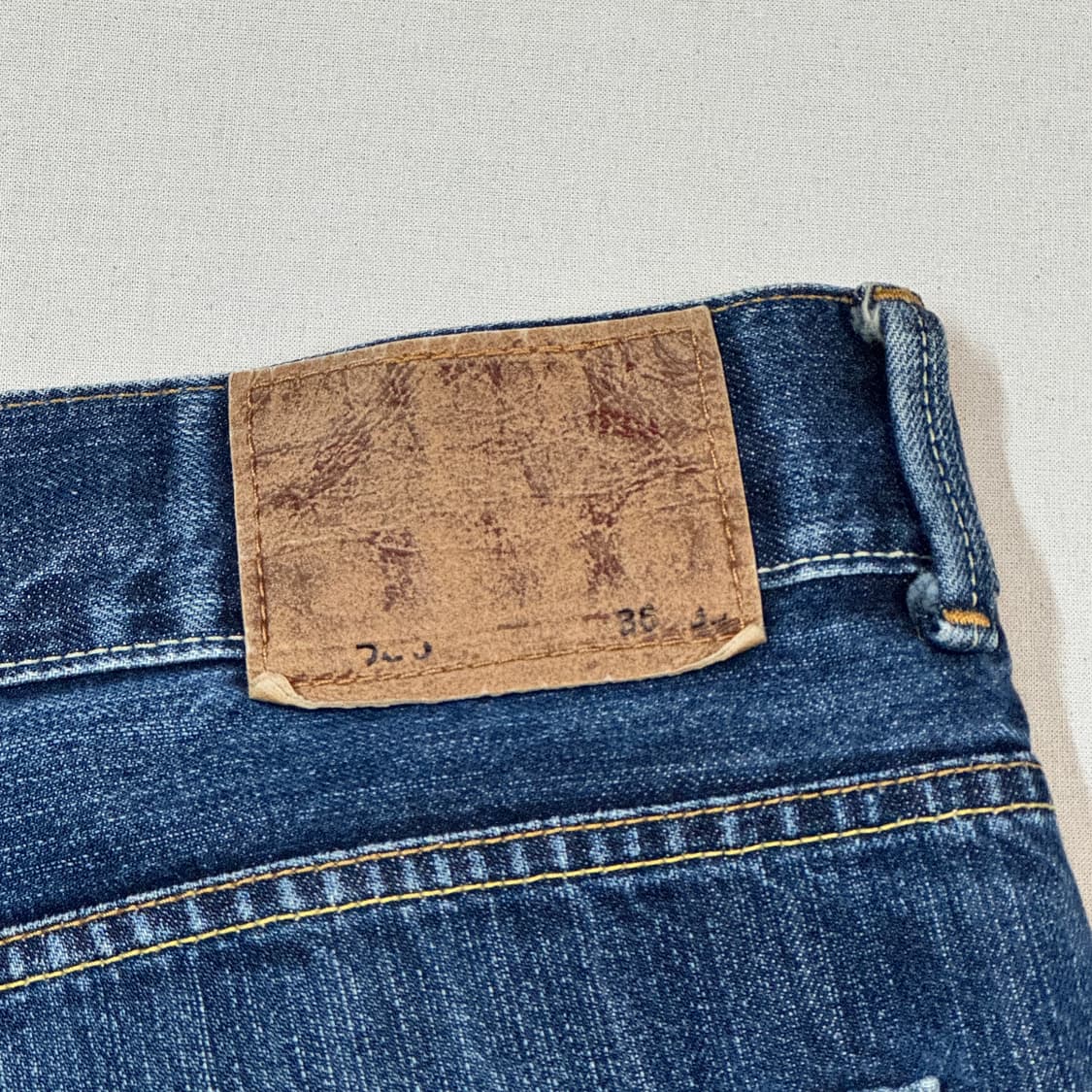 36inch) 리바이스 523 진청 스트레이트 핏 데님 청바지 상품이미지3