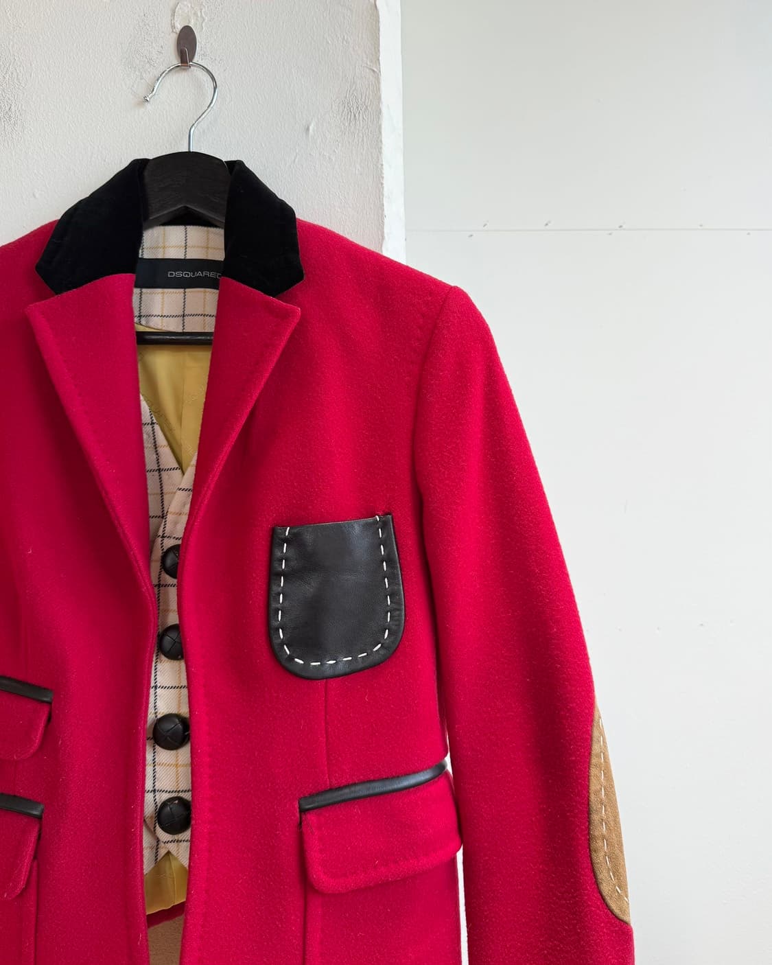디스퀘어드2 컬렉션 레드 레이어 울 블레이저 자켓  상품이미지5