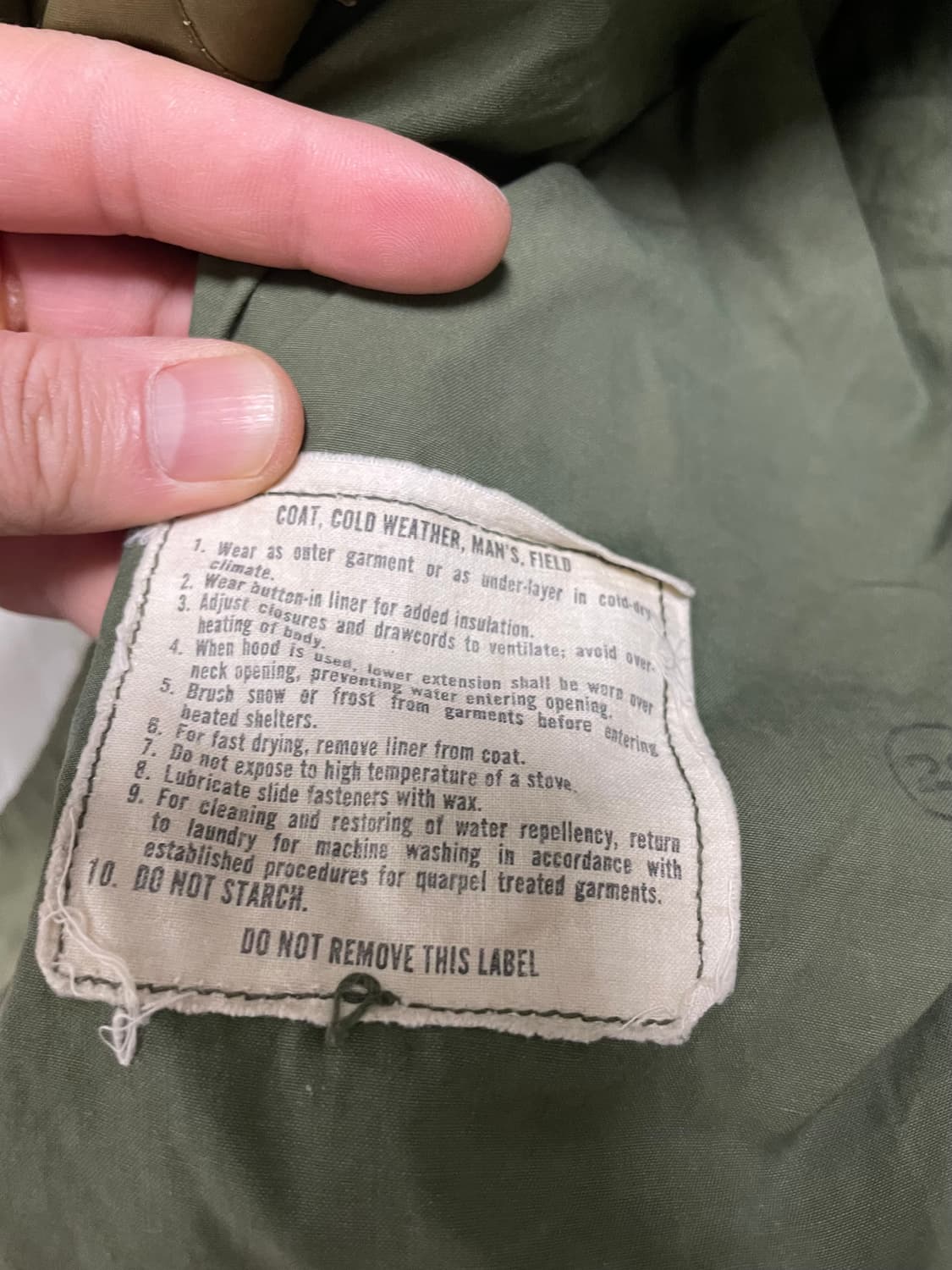 m65og 필드자켓 오리지널 미디움 레귤러 상품이미지7