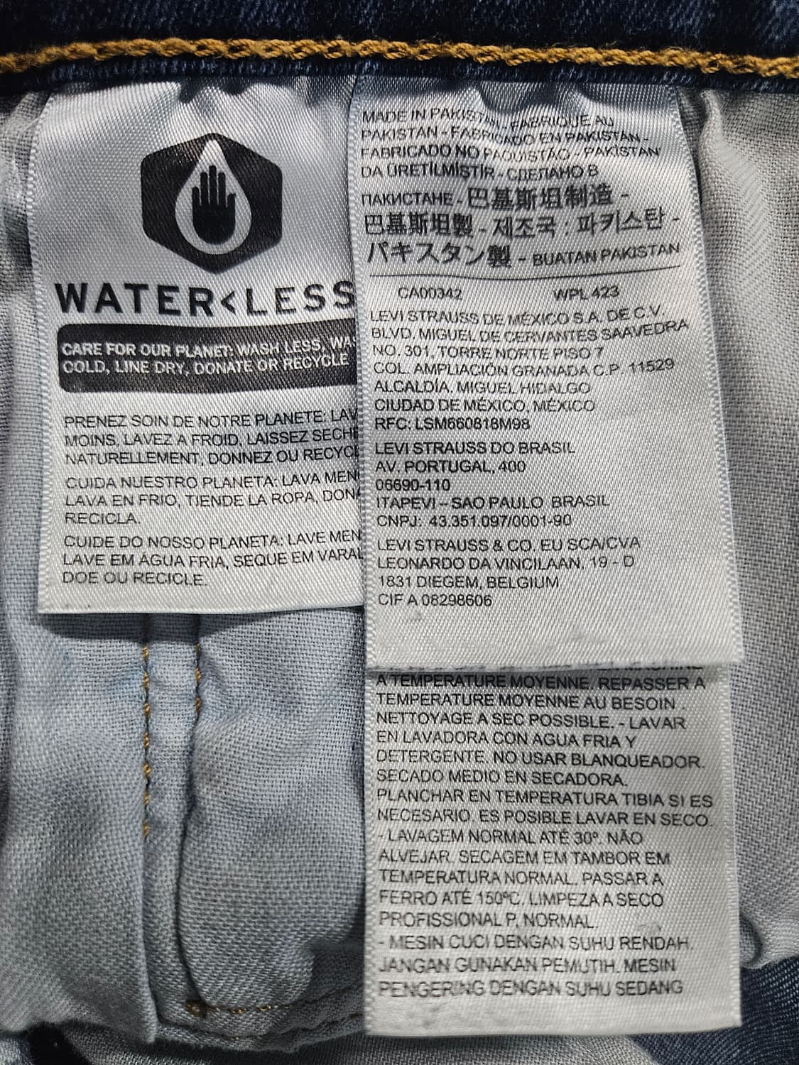 리바이스 502 블루컬러 남성 허리 34 스판 데님팬츠  상품이미지10