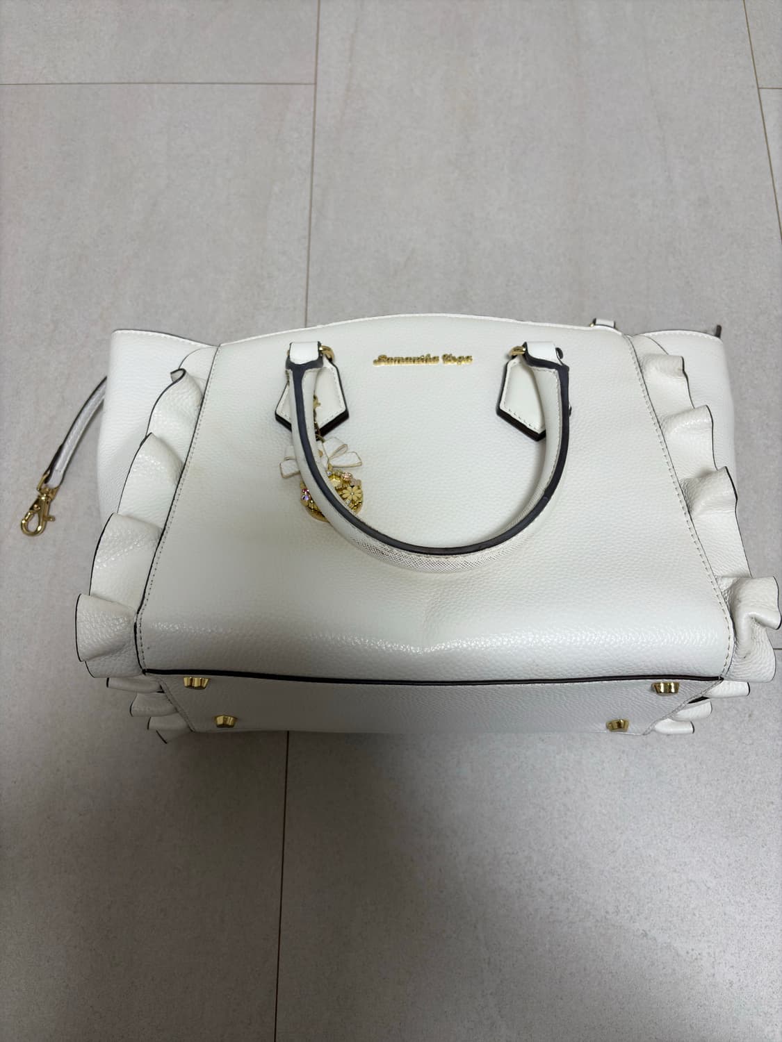 사만사배가 화이트 플래터 토트백 양지뢰 양산형  상품이미지2