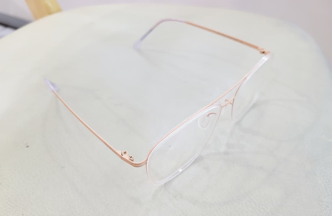 폴휴먼안경(PHF551D 골드무광투명 투브릿지) +블루라이트변색렌즈 상품이미지7