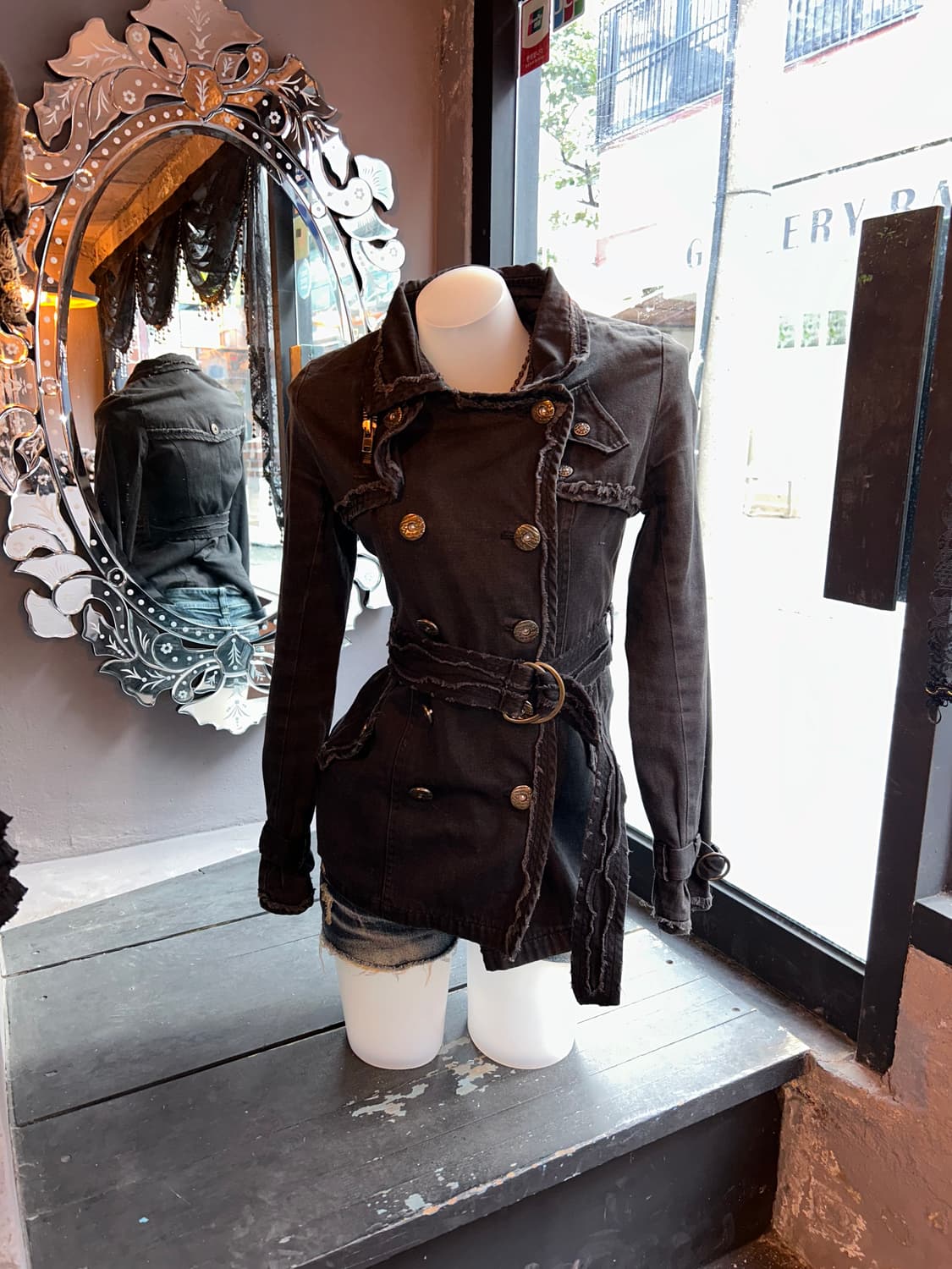 d.i.a 다이아 벨티드 흑청자켓 갸루y2k펑크 상품이미지2