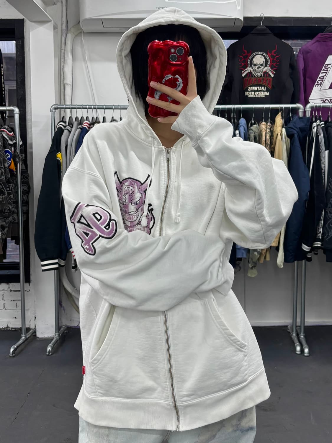 슈프림 22ss 데몬 스웻 후드집업 상품이미지2