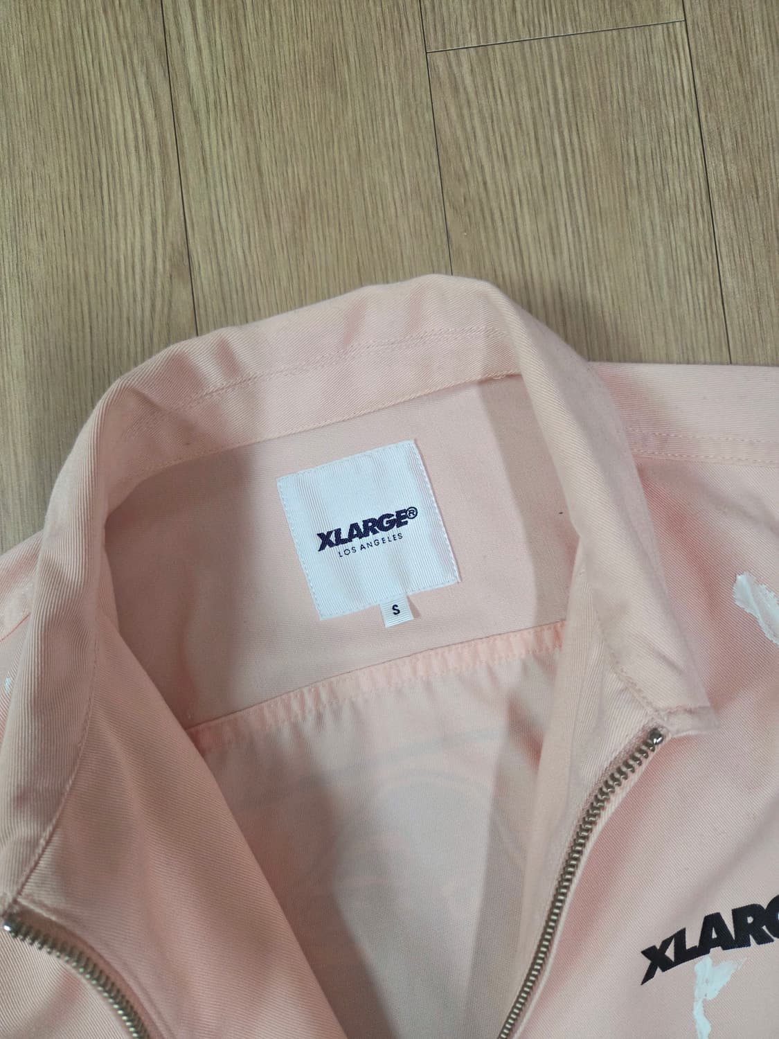 엑스라지 라이트 핑크 페인팅 커스텀 재킷 상품이미지8