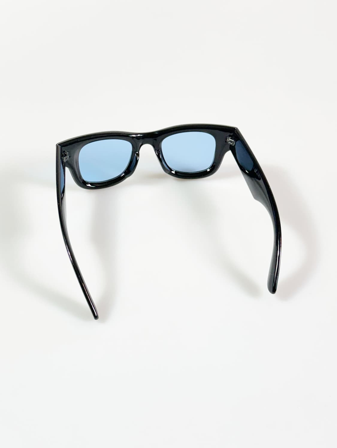 블랙 볼드 스퀘어 프레임 블루 틴트 빈티지 선글라스 상품이미지5