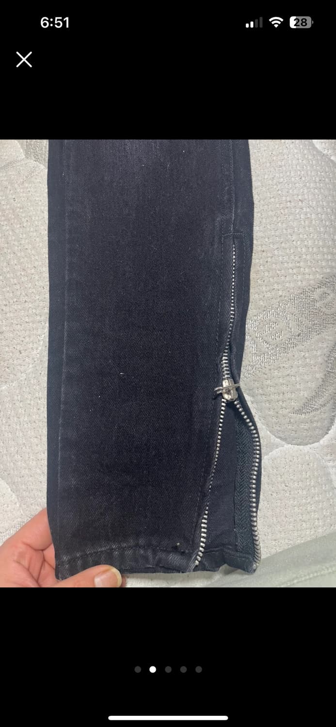 [재당근]피오갓 에센셜블랙 라이더 데님 28+로테 김현우 바지 상품이미지4