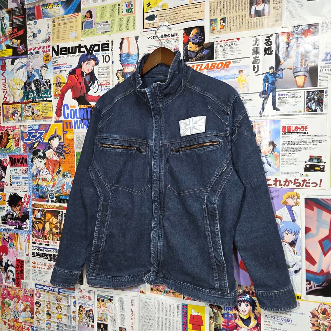 JPN 지퍼 포인트 진청 데님 워크 자켓 상품이미지2