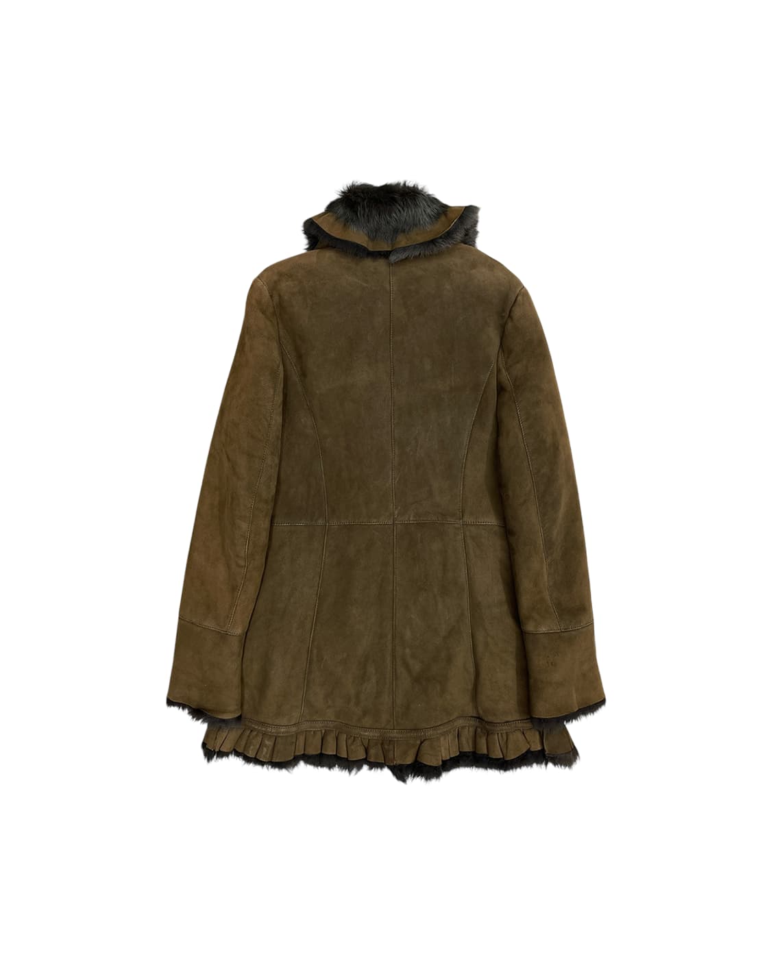 이탈리아 빈티지 러플 카라 시어링 자켓 상품이미지5