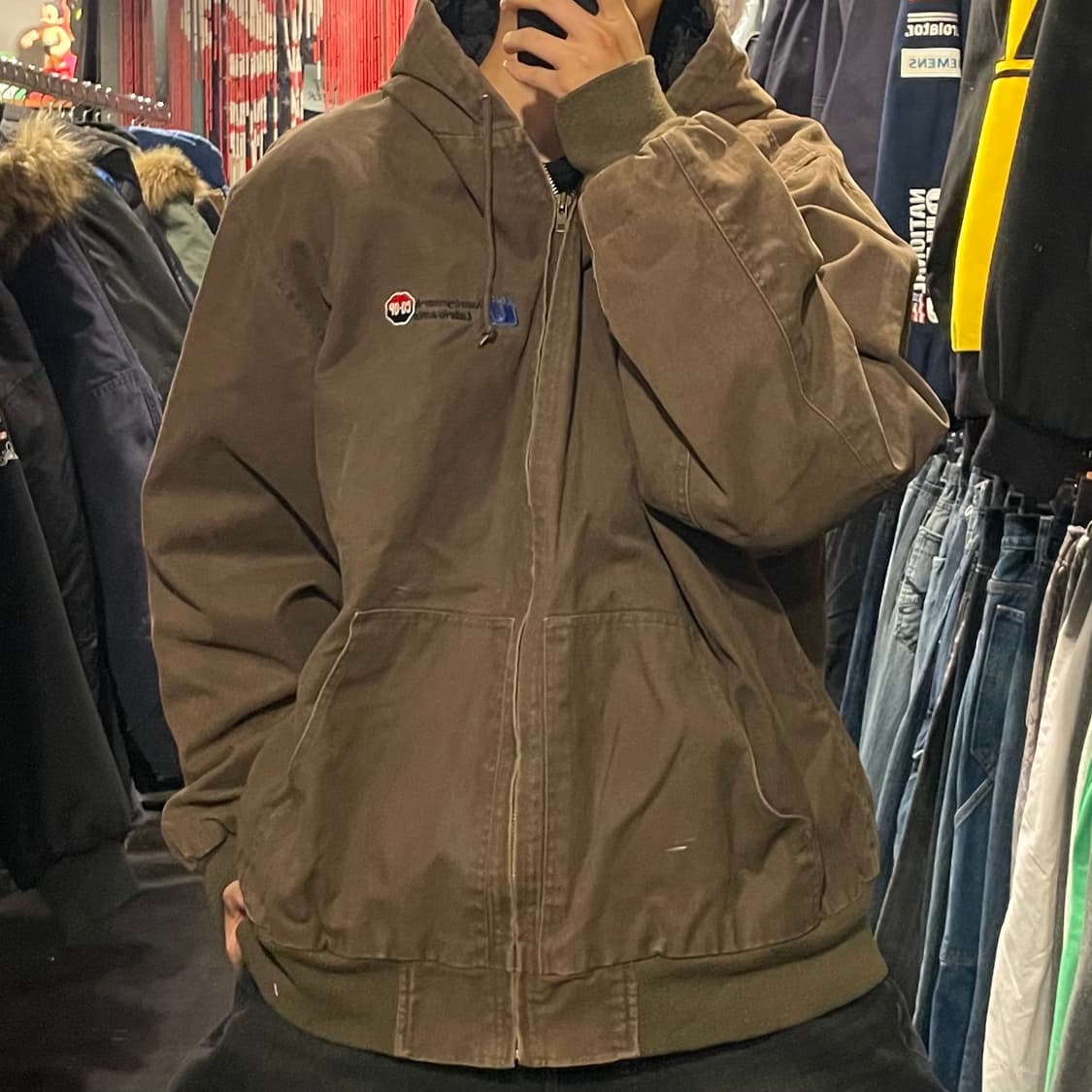 [IM] VTG 빈지티 브라운 후드 워크자켓  상품이미지2