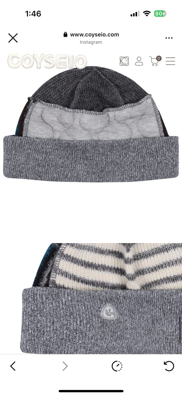 Coyseio PATCHWORK BEANIE GREY 상품이미지2