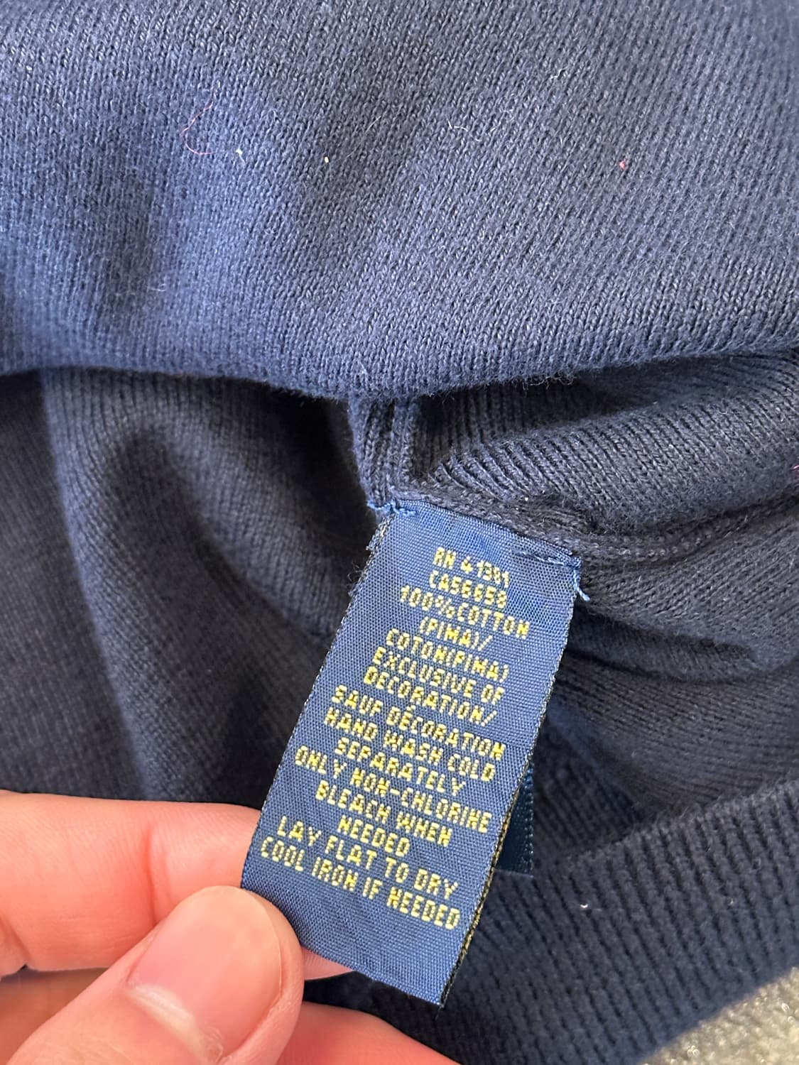 POLO 폴로 랄프로렌 네이비 V넥 니트 L 상품이미지6