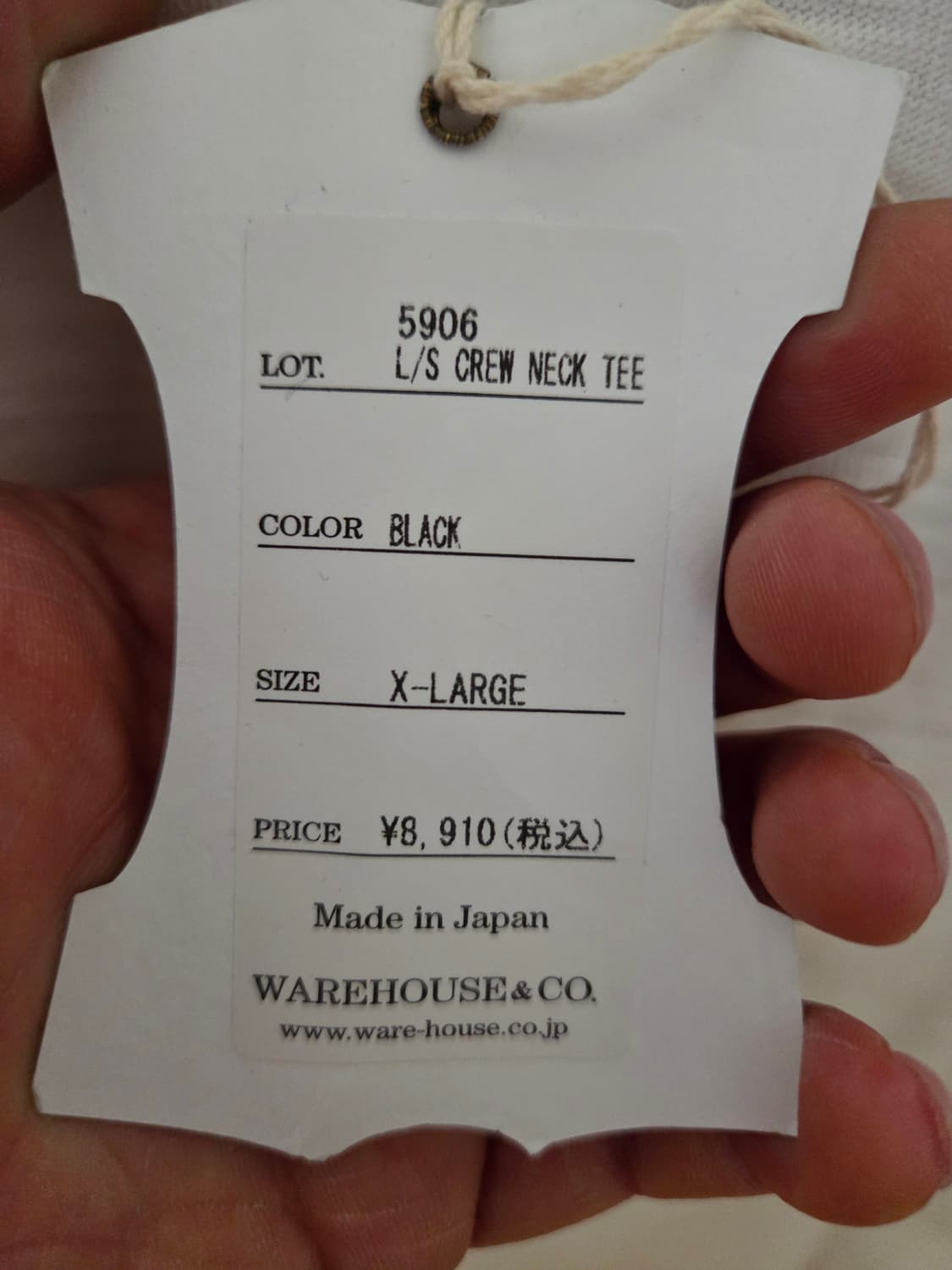 XL 웨어하우스 롱슬리브 5906 화이트, 블랙 일괄 상품이미지3