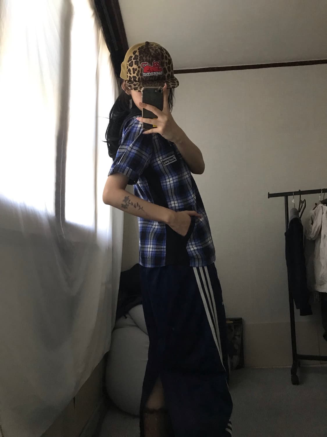 본더치 체크 반팔 후드집업 상품이미지4