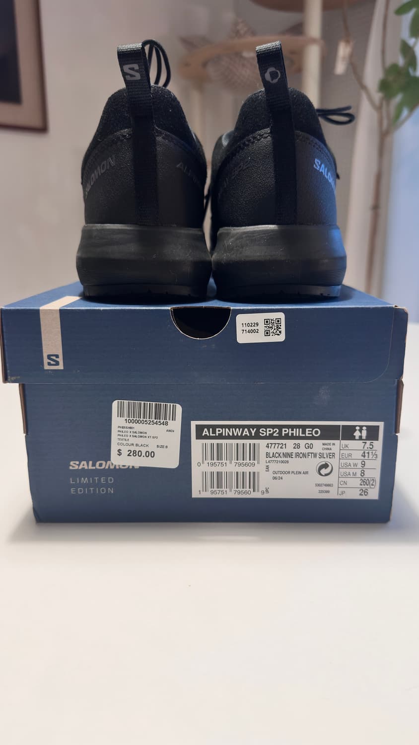 살로몬x필레오 알파인웨이 SP2 블랙 나인 아이언 260 상품이미지6