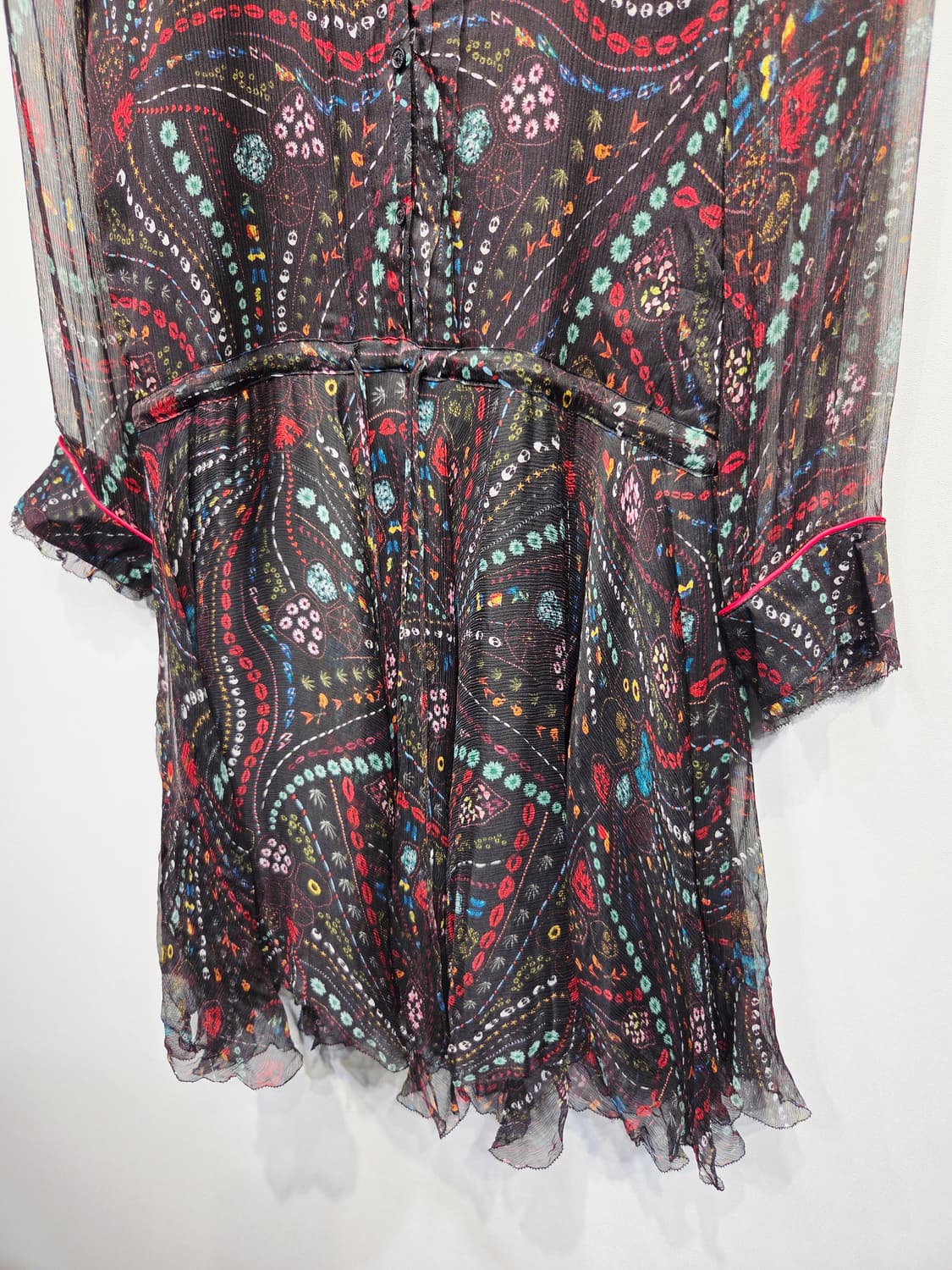 Zadig & Voltaire. 세미 시어 프린트 시폰 드레스_XS 상품이미지6