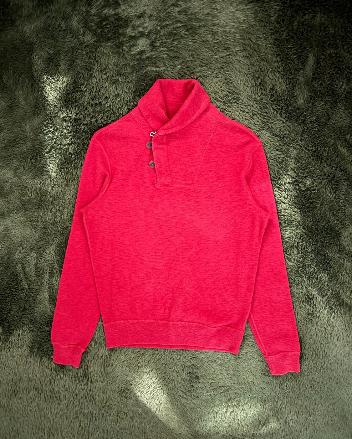 [S] 폴로 랄프로렌 숄 칼라 버튼업 니트 레드 상품이미지1