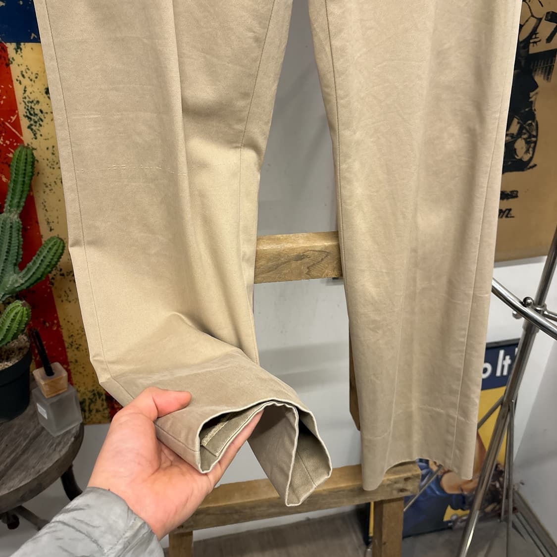 90s 폴로 랄프로렌 릴렉스핏 코튼트윌 치노팬츠 베이지 N945 상품이미지4