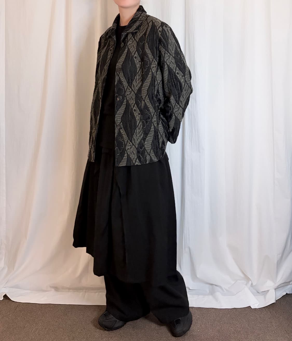 Jacquard Pattern Short Jacket 상품이미지3